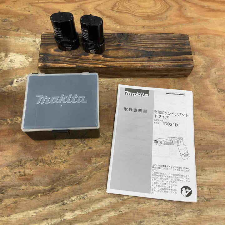 〇マキタ(makita)7.2V コードレスペンインパクトドライバー TD021DZB 本体+バッテリー×2個+ケースセット【柏店】