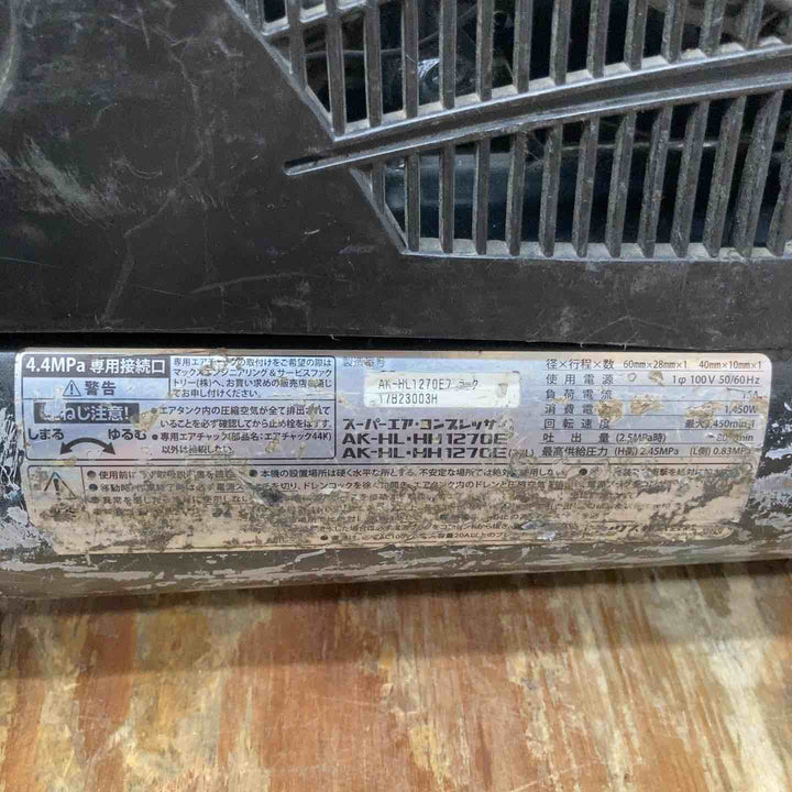 【中古品】★マックス(MAX) 高圧 常圧 エアコンプレッサー AK-HL1270E_ブラック【柏店】
