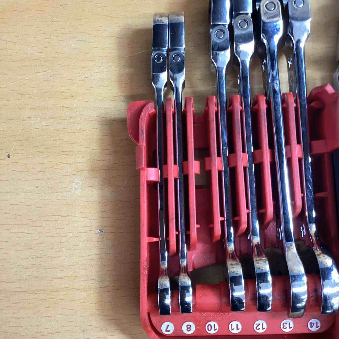 MACTOOLS PTTRAY-12 フレックス コンビネーション ギア レンチ セット　サイズ10のみ欠品【越谷店】