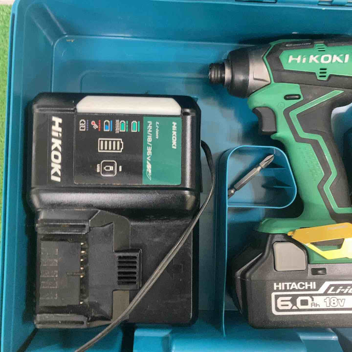◇HiKOKI(ハイコーキ) 18V 充電式 インパクトドライバー 18V2.0Ah畜電池×2個、充電器、ケース付 WH18DD(2BG)【町田店】