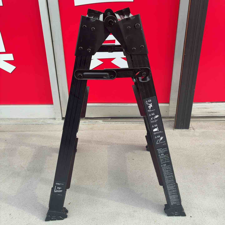 【中古品】 長谷川工業(Hasegawa) BLACK LABEL 伸縮式はしご兼用脚立(ワンタッチバー付) RYZB 09 【藤沢店】
