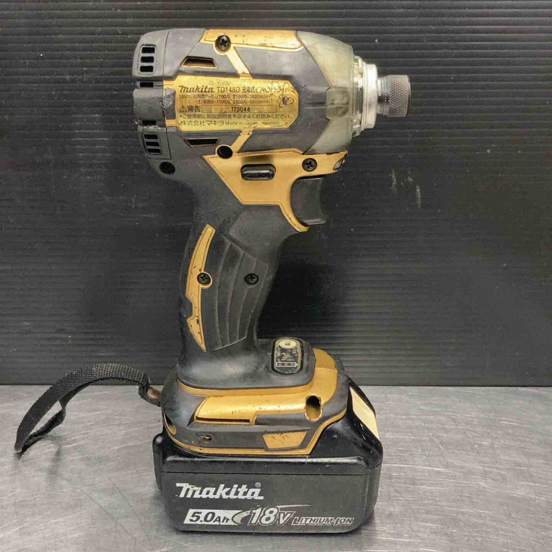 【中古品】マキタ(makita) コードレスインパクトドライバー 18V ゴールド TD148DSP1 (TD148DRTX) 100周年【東大和店】