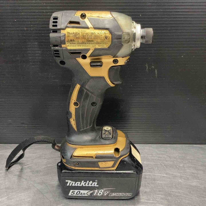 【中古品】マキタ(makita) コードレスインパクトドライバー 18V ゴールド TD148DSP1 (TD148DRTX) 100周年【東大和店】