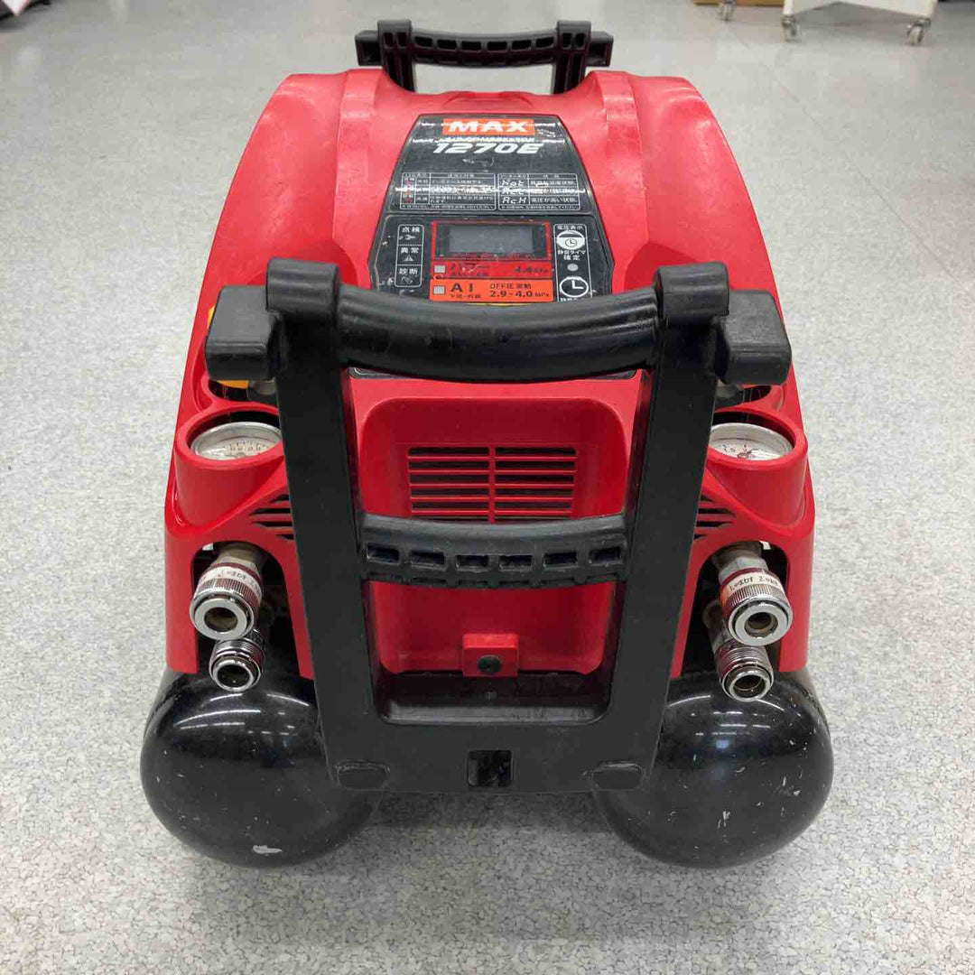 【ジャンク品】★マックス(MAX) エアコンプレッサー AK-HL1270E_レッド 保証なし【八潮店】