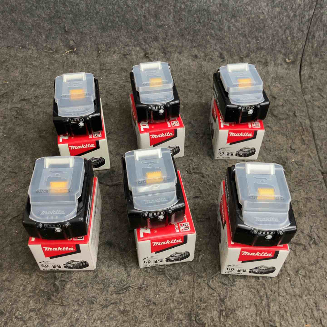マキタ(makita) リチウムイオンバッテリー 18V/6.0Ah BL1860B まとめ売り 計6点【鴻巣店】