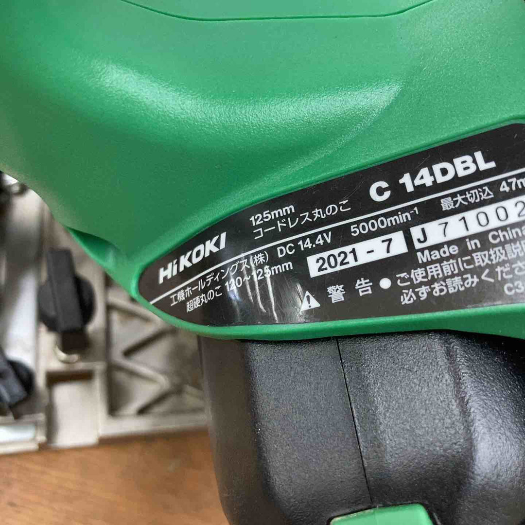 【中古品】★ハイコーキ(HIKOKI ※旧:日立工機) コードレス丸のこ C14DBL(NN) 14.4V 本体のみ【柏店】