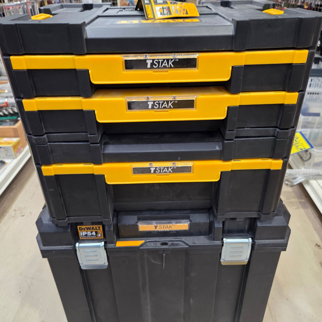 デウォルト(DEWALT) TSTAK モバイルツールボックス キャリータイヤ付き 工具箱 収納ケース ツールボックス 運びやすい 積み重ね収納 DWST83347-1【町田店】