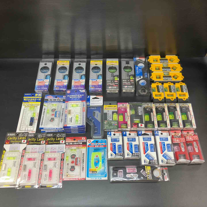 ▼【未開封/送料無料】水平器 マグネット付き有り 40個まとめ売り エビスダイヤモンド KOD シンワ TAJIMA等川越店】