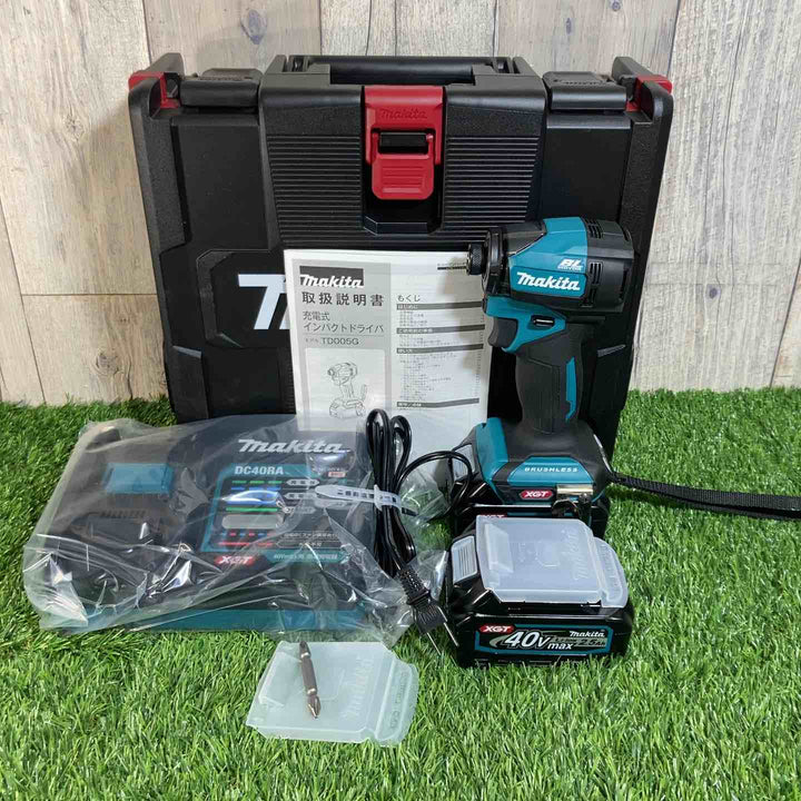 ★マキタ(makita) 40Vmaxコードレスインパクトドライバー TD005GRDX 純正バッテリー2個付【戸田店】