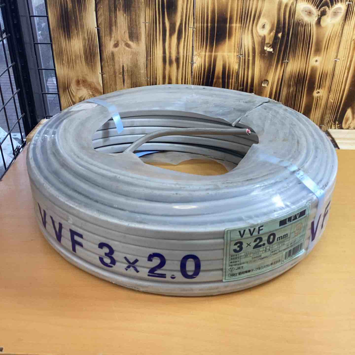 VVFｹｰﾌﾞﾙ　3×2.0㎜　現状品　【引取限定】 VVF ケーブル 2.0mm×3芯 灰 5m | 空調・電設資材 通販