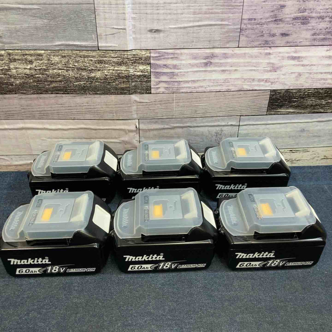 【未使用品】6個セット マキタ makita 18V 6.0Ah リチウムイオンバッテリー BL1860B【八潮店】