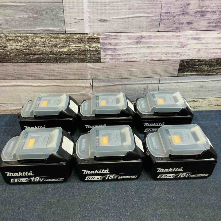 【未使用品】6個セット マキタ makita 18V 6.0Ah リチウムイオンバッテリー BL1860B【八潮店】