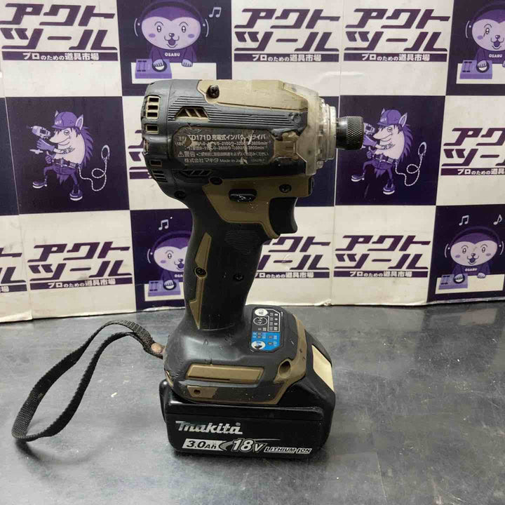 【中古品】マキタ(makita) コードレスインパクトドライバー TD171DZAB BL1830B 1個つき【所沢店】
