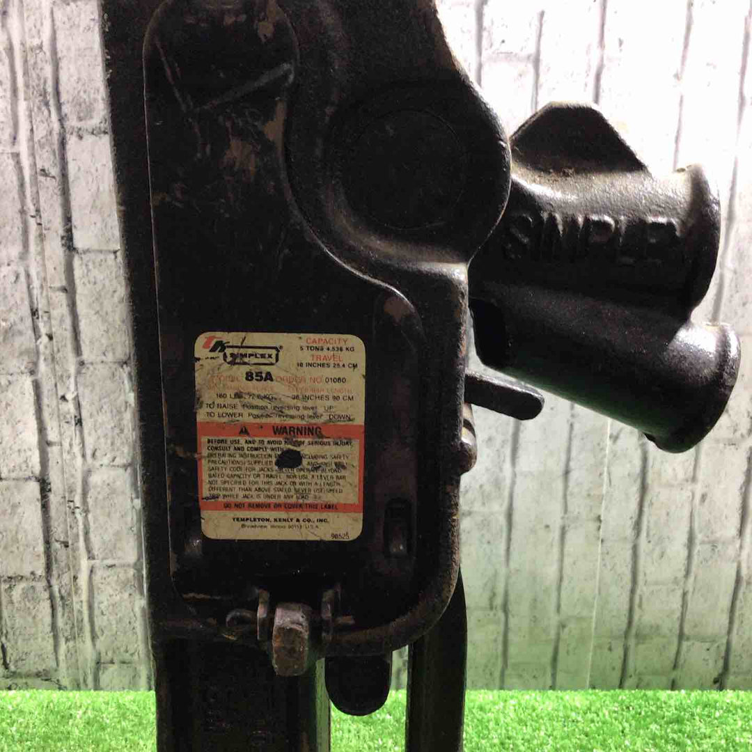 【店頭受取り限定】SIMPLEX シンプレックス 手動ジャッキ 5ton 85A 【川口店】