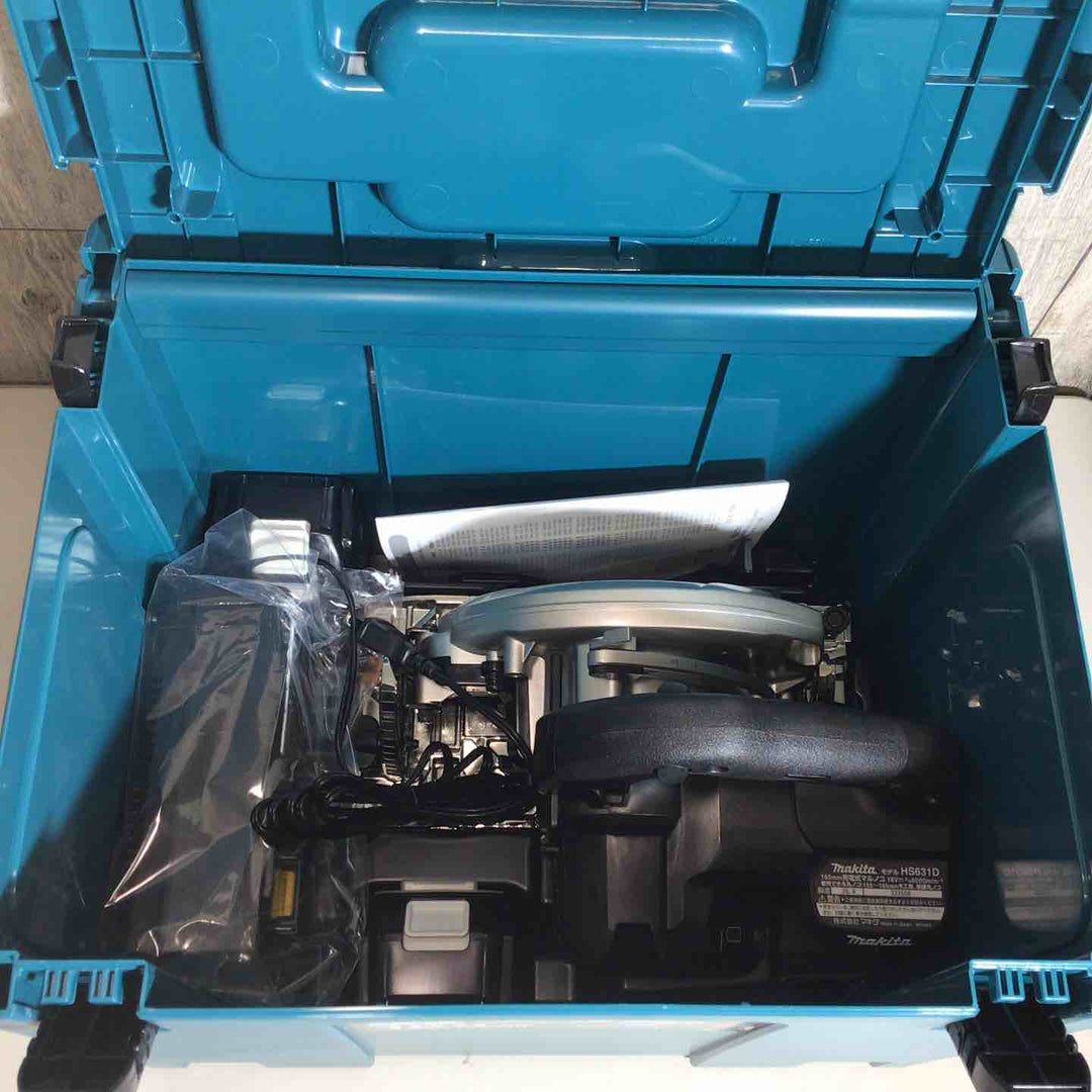 【未使用品】 マキタ makita コードレス 丸のこ HS631DGXSB マルノコ 丸ノコ フルセット ブラック 黒 純正 充電式 18V 【戸田店】
