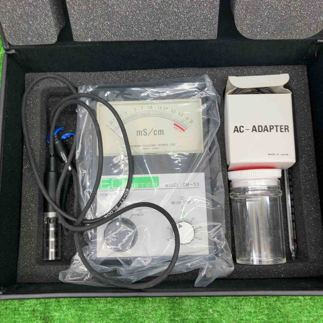 ▼竹村電機製作所　土壌測定　EC計ポータブルテスター CM-53 アナログ電気伝導度計【富山店】◇Y5