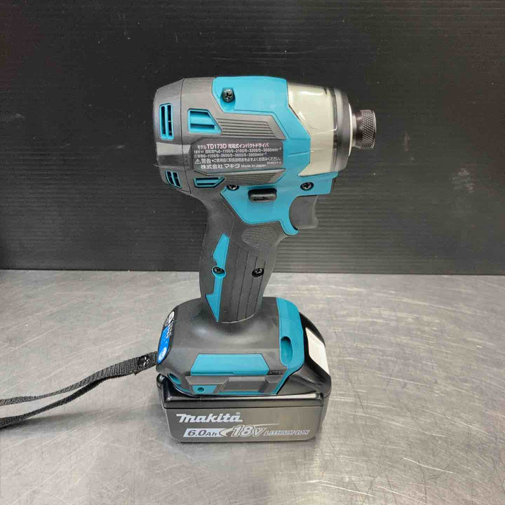 【未使用品(店頭展示品)】 マキタ(makita) 18V コードレスインパクトドライバー TD173DX 青色 充電器無しフルセット 【東大和店】