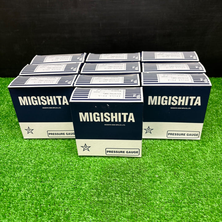 【未使用品】右下精器 プレッシャーゲージ AT/3 8×75×0.06MPa 10個【電材館越谷店】