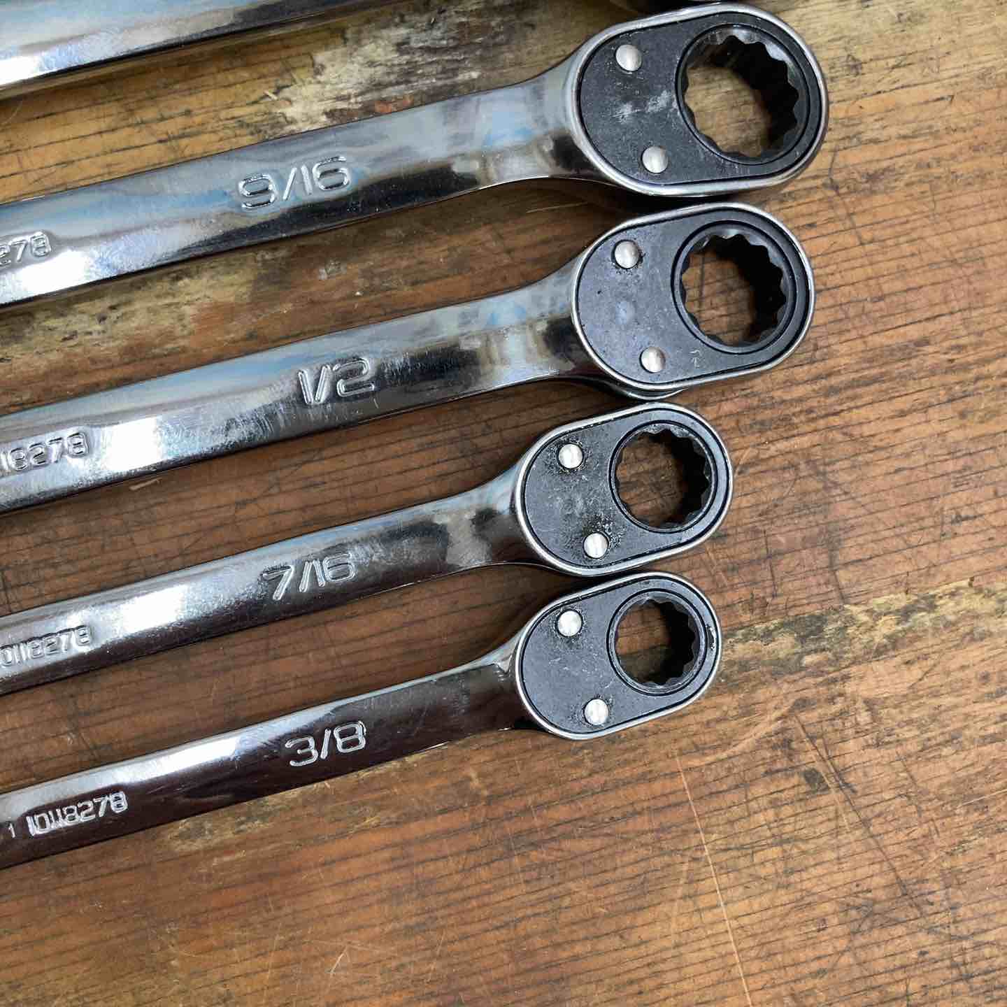 スナップオン(Snap-on) ギザ付ラチェットコンビネーションレンチ 7本