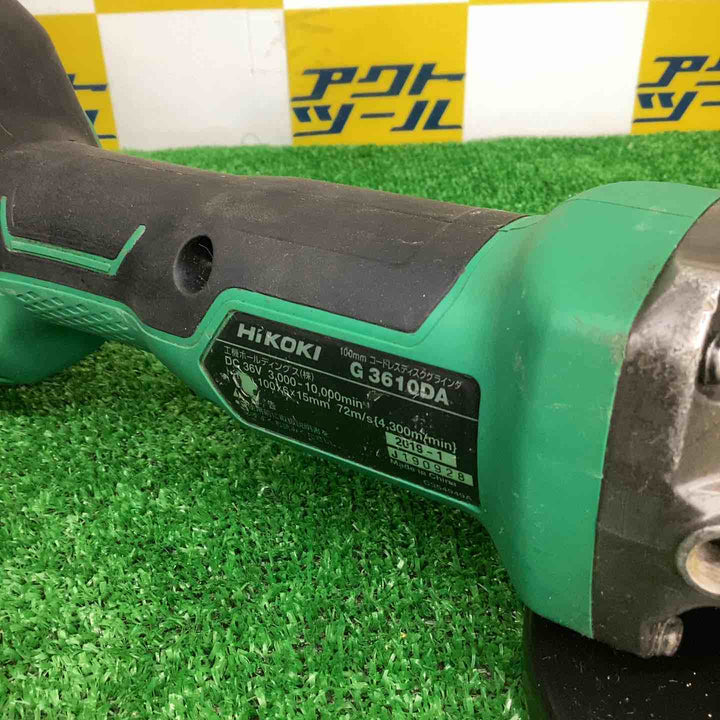 ★ハイコーキ(HIKOKI ※旧:日立工機) 100mmコードレスディスクグラインダ G3610DA(XP)【越谷店】