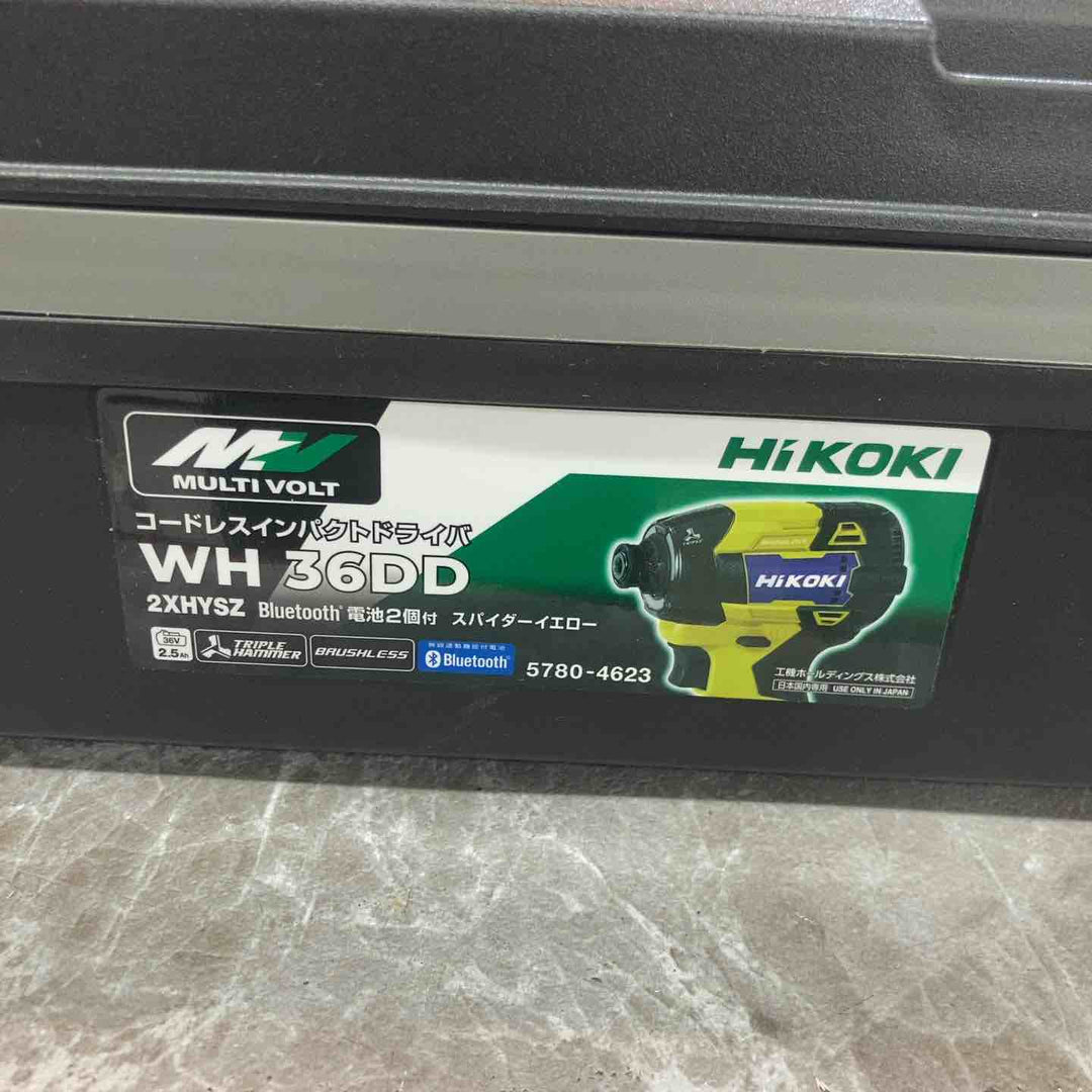 【未使用品】ハイコーキ HIKOKI コードレスインパクトドライバ スパイダーイエロー WH36DD(2XHYSZ)【八潮店】