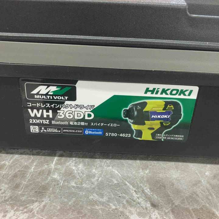 【未使用品】ハイコーキ HIKOKI コードレスインパクトドライバ スパイダーイエロー WH36DD(2XHYSZ)【八潮店】