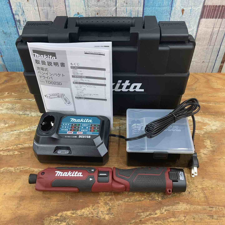 ★マキタ(makita) 7.2V コードレスペンインパクトドライバ TD023DHXAR【柏店】