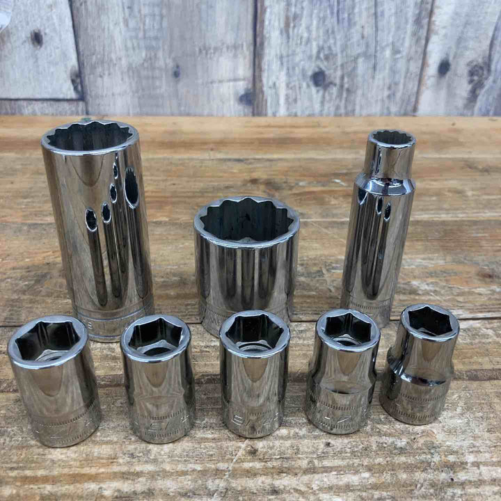 【中古品】 スナップオン(Snap-on) ソケットまとめ TWM13A SWM321など 計8個セット 1/2 ブランド ミリ インチ 【東大和店】