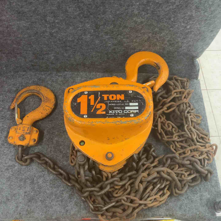 ◇KITO(キトー) M3型 チェーンブロック 1.5t(1 1/2TON) CB015【鴻巣店】