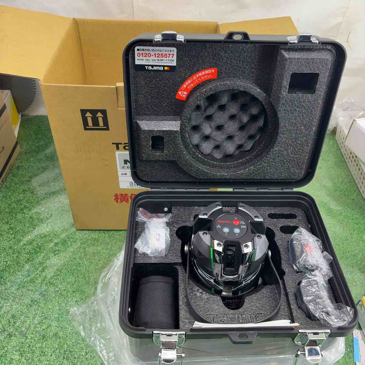 タジマ レーザー墨出し器ZEROGREEN ZEROG2LSN-KJC 本体・受光器セット リチウムイオン充電池・単3形電池アダプターボックス付 ACアダプター】【町田店】