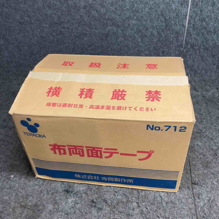 ◇寺岡(TERAOKA) 布両面テープ No.712 厚さ0.4mmｘ幅25mmｘ長さ15ｍ 60巻入【鴻巣店】