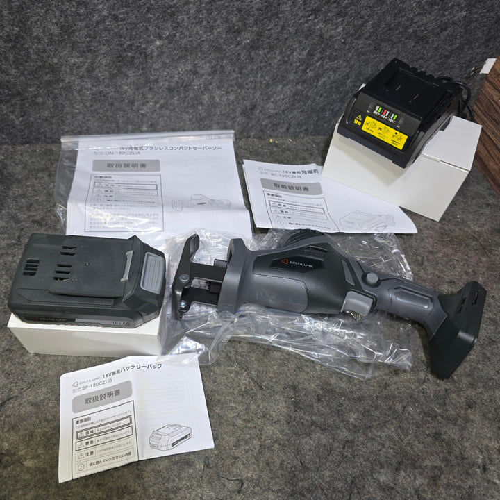 【未使用品】DELTA LiNK 18V充電式ブラシレスコンパクトセーバーソー DN-180CZLiA【桶川店】