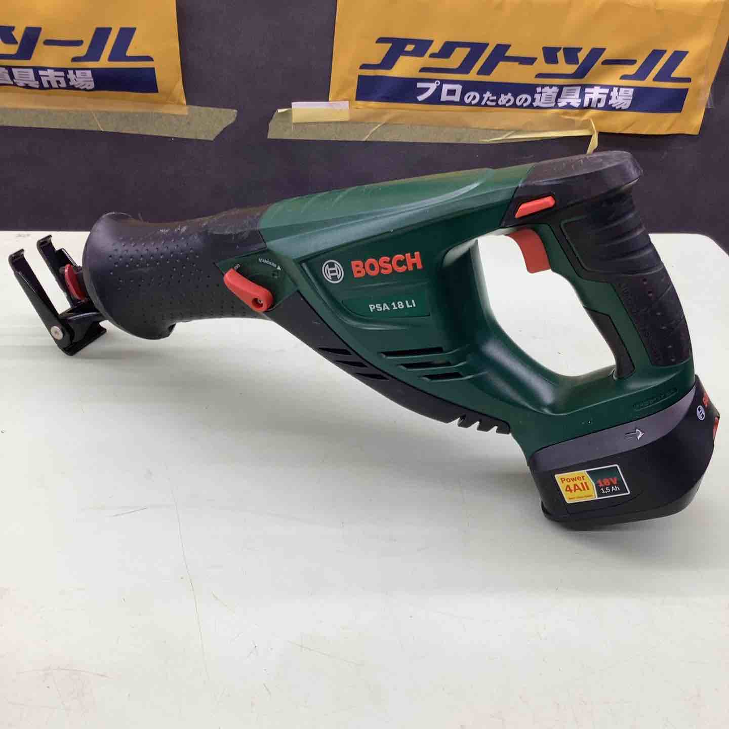 ボッシュ(BOSCH) コードレスのこぎり PSA18LIH リチウムイオン18V 軽量 安全ロックスイッチ ワンタッチ交換 穴あけ ネジ締め 切る 磨く草刈 生垣の刈り込み 【越谷店】 ◇ボッシュ(BOSCH) コードレスのこぎり PSA18LIH リチウムイオン18V