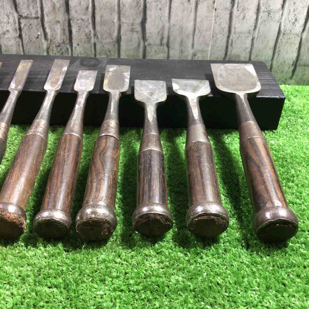 輝千代 追入鑿 10本組 本体のみ 錆あり 【川口店】