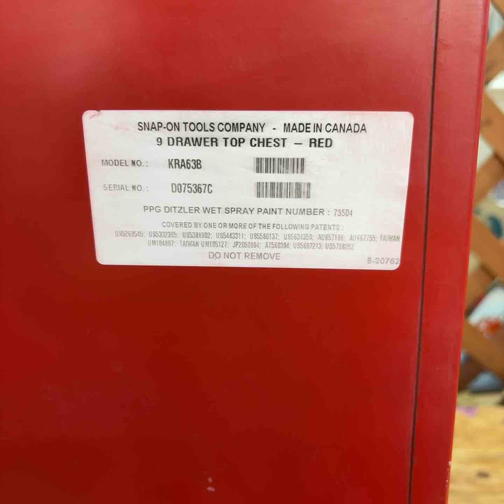 【店頭受取り限定】スナップオン(Snap-on) ロールキャブ KRA63B カナダ製表記あり【所沢店】