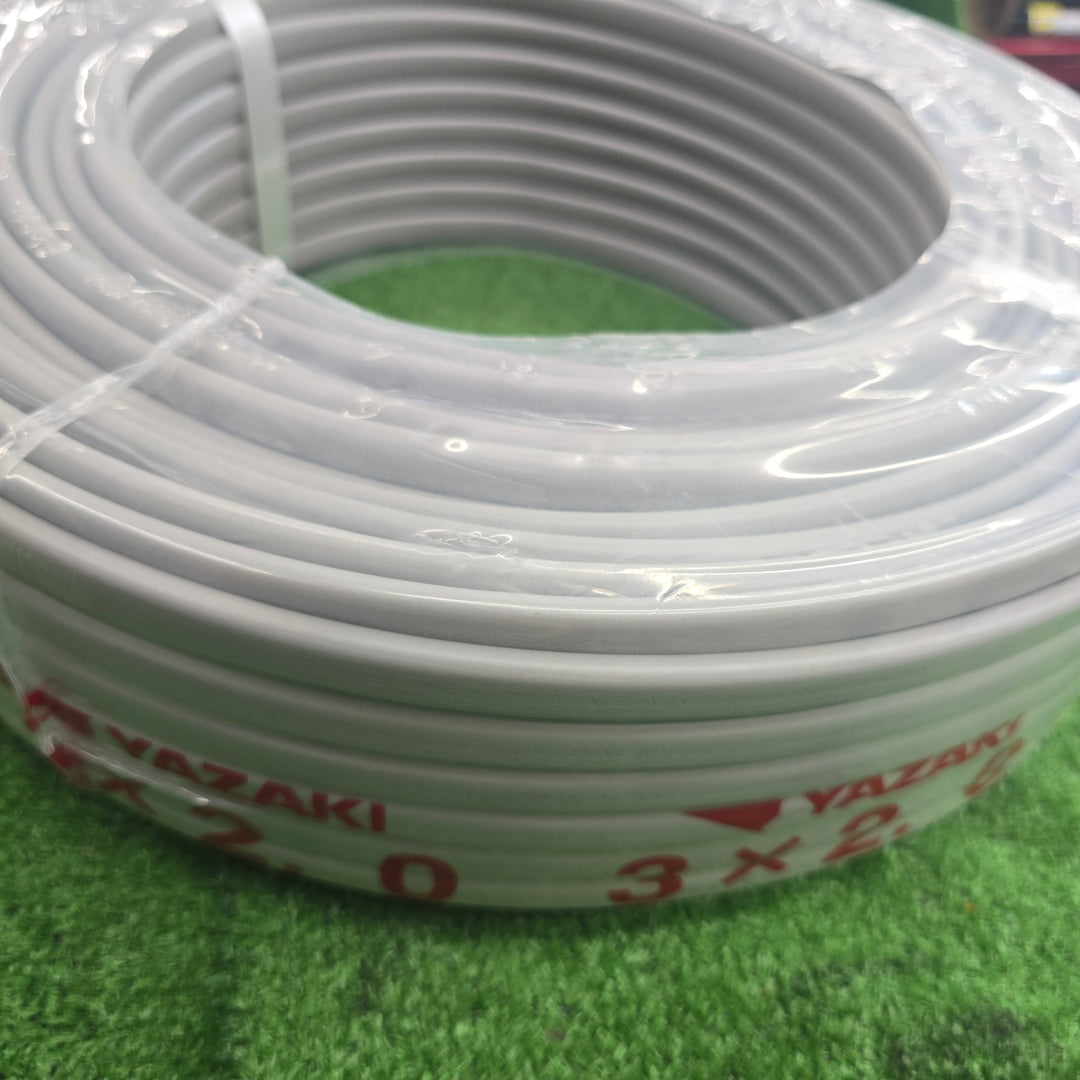 【未使用】 矢崎 VVFケーブル 2.0mm×3芯 100m巻 (灰色) 2024年9月 【桶川店】