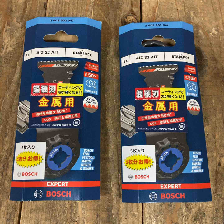 【未使用品】ボッシュ(BOSCH) マルチツールブレード (カットソー) スターロック 【金属用】 AIZ32AIT 5枚入り 2個セット 計10枚【所沢店】
