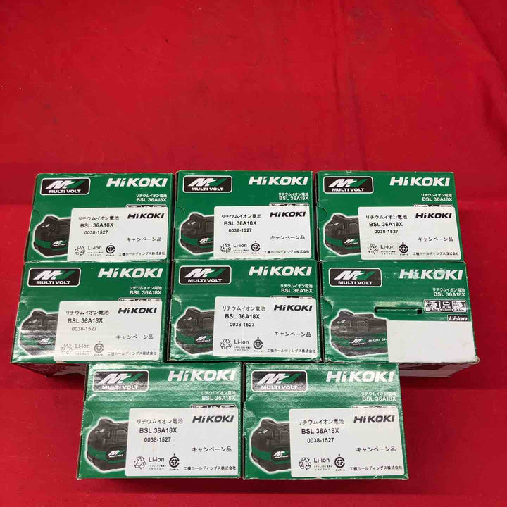 【未使用(店頭展示品)】◇【8個セット】ハイコーキ(HIKOKI)リチウムイオンバッテリー BSL36A18X 36V/2.5Ah【東大和店】