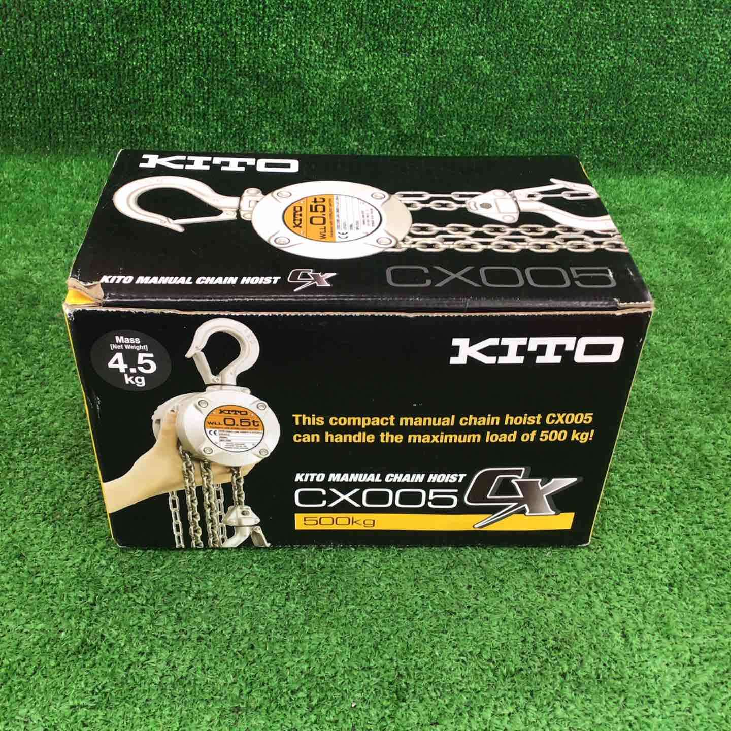 美品】☆KITO(キトー) チェーンブロック CX005 (CX1A) 定格荷重500kg