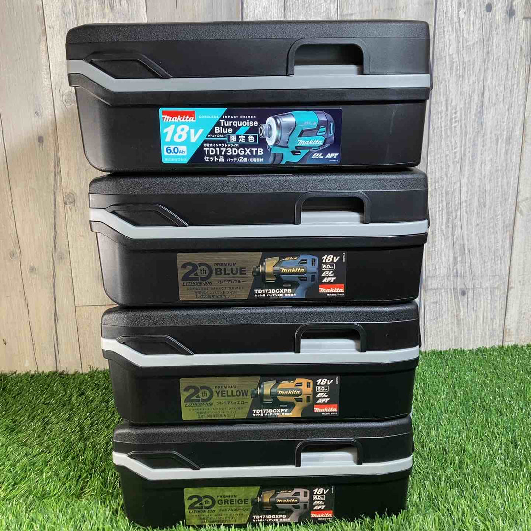 ▼マキタ(makita) 18V充電式インパクトドライバ 限定色4台セット プレミアムカラー3台 限定色1台 PY・PG・PB・TB【戸田店】