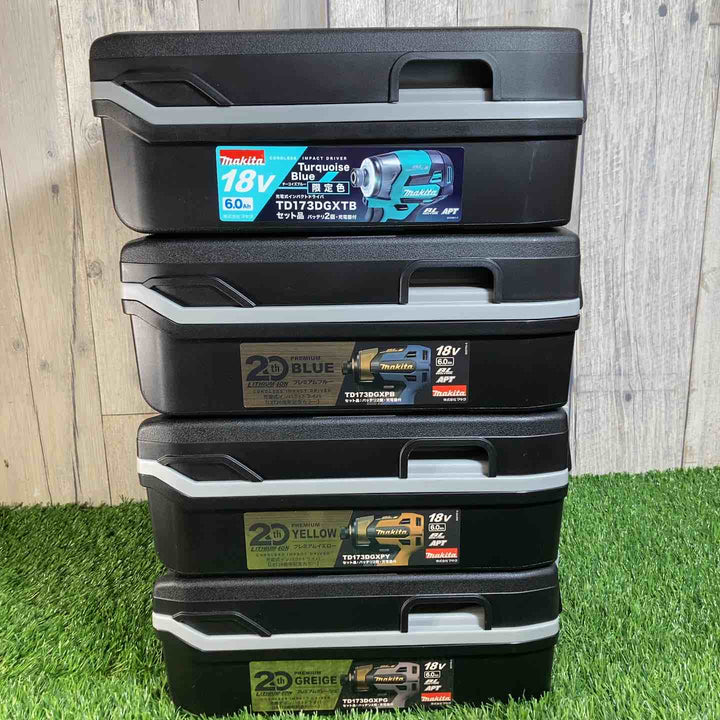 ▼マキタ(makita) 18V充電式インパクトドライバ 限定色4台セット プレミアムカラー3台 限定色1台 PY・PG・PB・TB【戸田店】