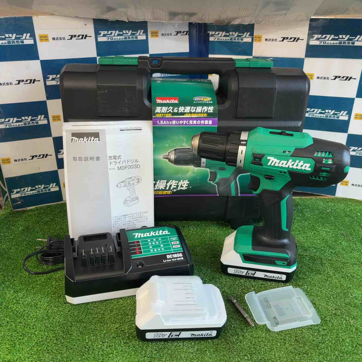 マキタ(Makita) 充電式ドライバドリル 18V1.5Ah バッテリ・充電器付 MDF003DSX グリーン【草加店】