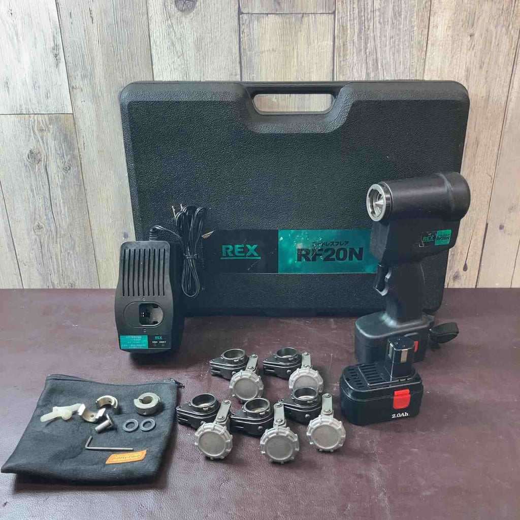 中古品】レッキス(REX) コードレスフレア RF20N クランプ多数付属