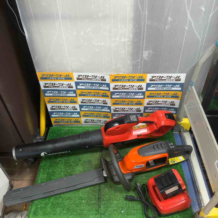 ZENOAH ゼノア コードレスブロワ BHB250P  Husqcarna ハスクバーナ バッテリー式ヘッジトリマー 215iHD45  バッテリー1個 充電器付【草加店】