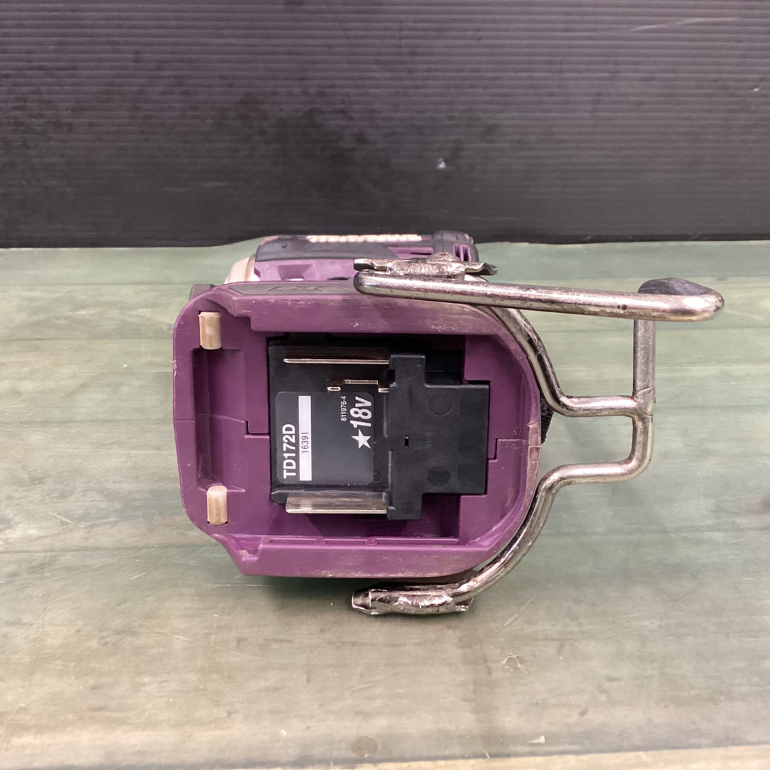 【タイムセール】 【中古品】 マキタ(makita) コードレスインパクトドライバー TD172DGXAP 18V セット品 紫 パープル 動作良好 【東大和店】