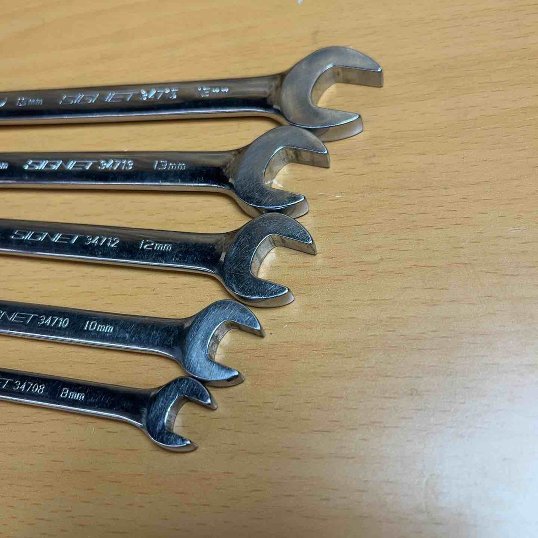 シグネット(SIGNET) 5本 コンビネーションギアレンチ フレックス 34715 34713 34712 34710 34708 13.12は首振り部グラグラ 【越谷店】