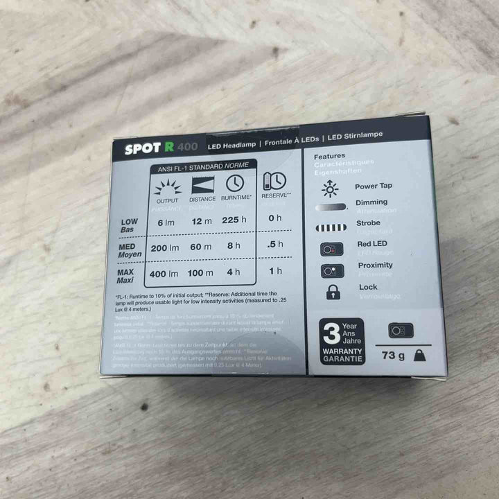 Black Diamond スポット400-R グラファイト マイクロUSBポートを備えた充電式モデル!!【越谷店】