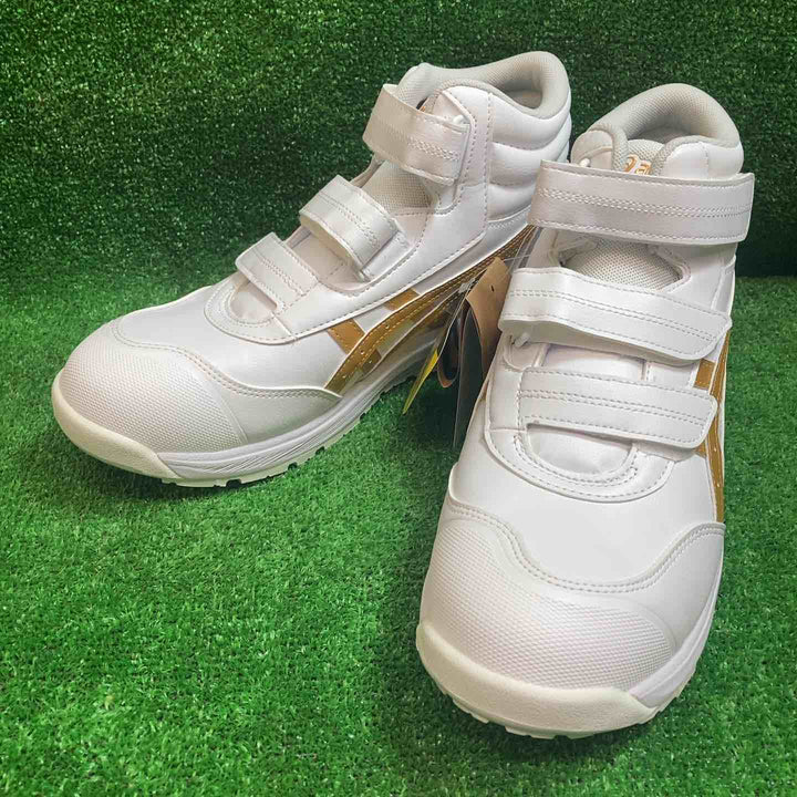 アシックスワーキング(asics) ウィンジョブ(WINJOB) CP312　ホワイト×ピュアゴールド 26.5cm 3E【川越店】