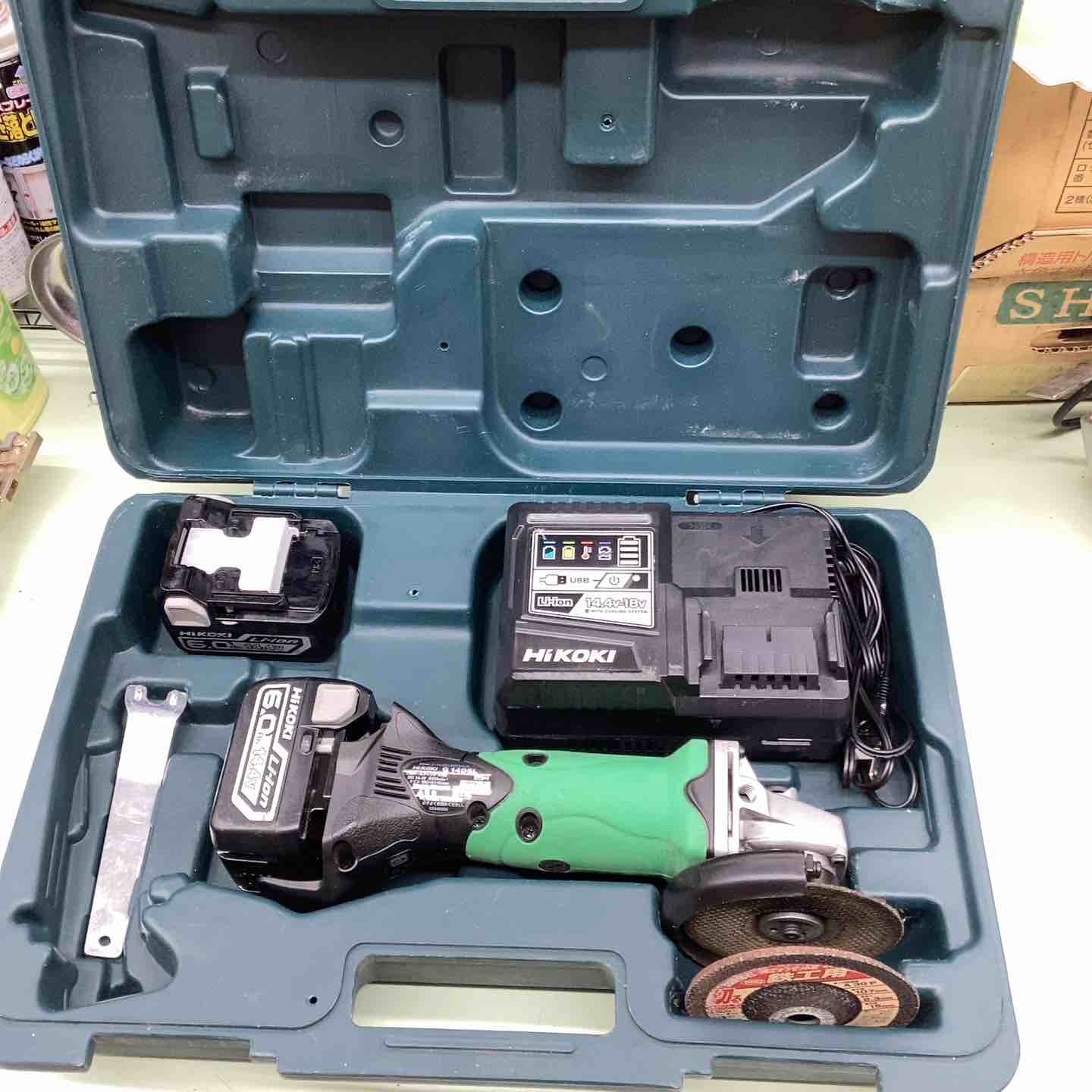 H0785 Y 【ジャンク品】HiKOKI 100mmコードレスディスクグラインダ G3610DB ハイコーキ(HIKOKI) \u2013 タグ \"種類_ディスクグラインダー\"\u2013 アクト