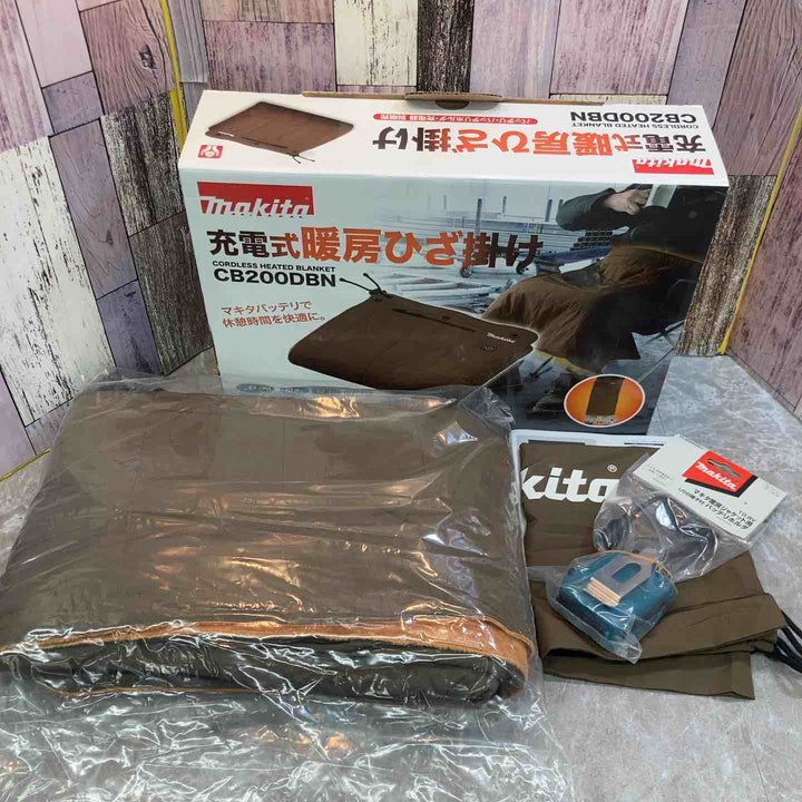 【中古 美品】マキタ CB200DBN こげ茶 充電式暖房ひざ掛け バッテリホルダ付 延長コード欠品【八潮店】